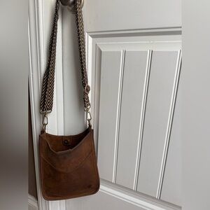 Genuine Brown Leather Crossbody Bag (Oak River)